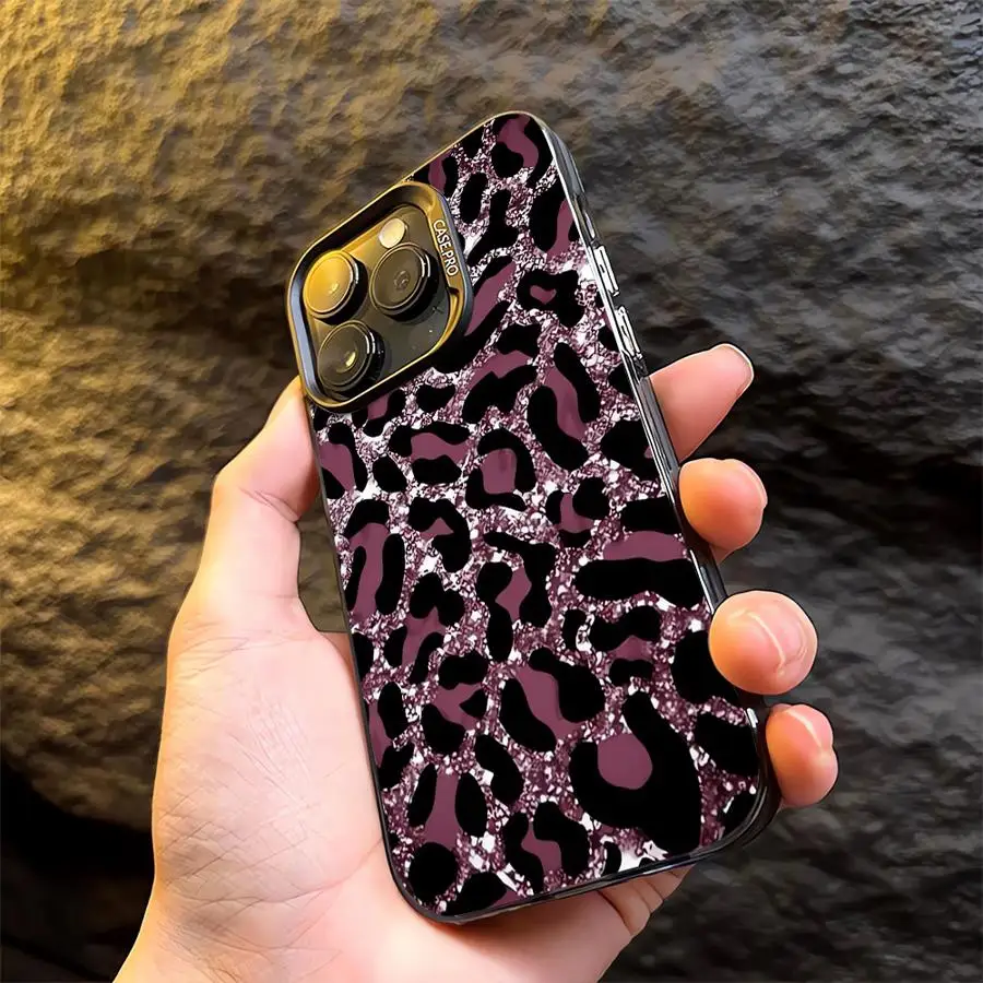 Shining Leopard Print Design Matte Phone Case