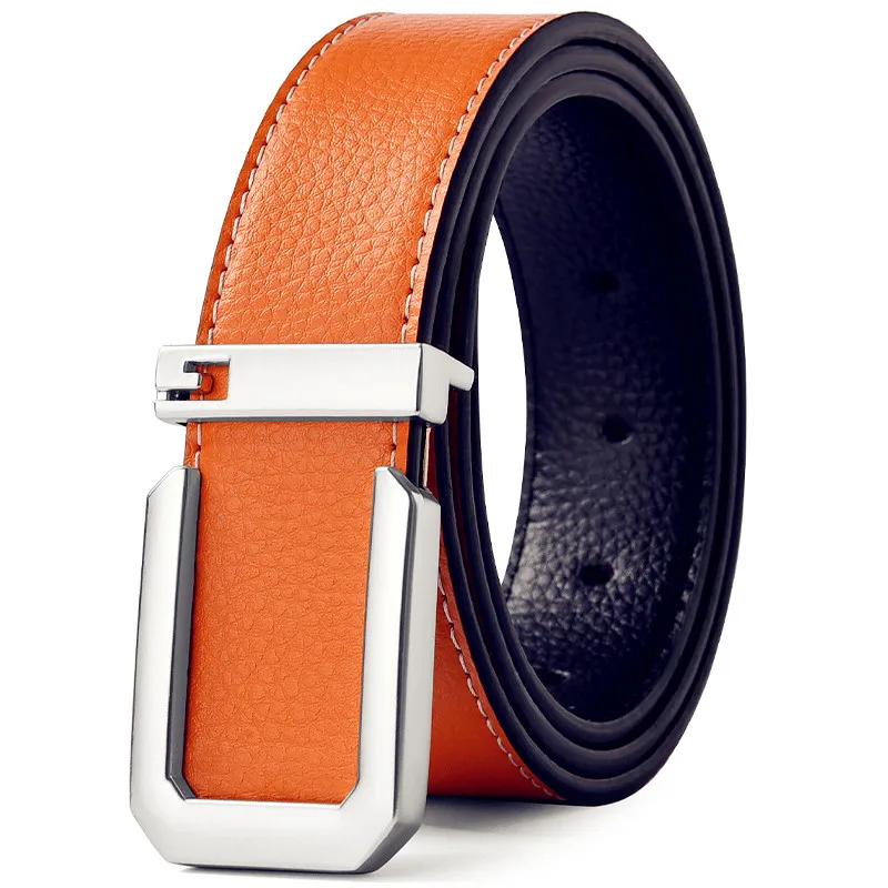 Sleek Unisex Fashion Belt with Silver Buckle – Premium Quality for Casual and Professional Wear