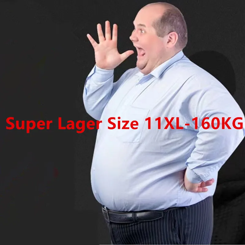 Plus-Gr-e-7xl-8xl-9xl-10xl-11xl-Herren-hemd-kausal-Twill-schlicht ...