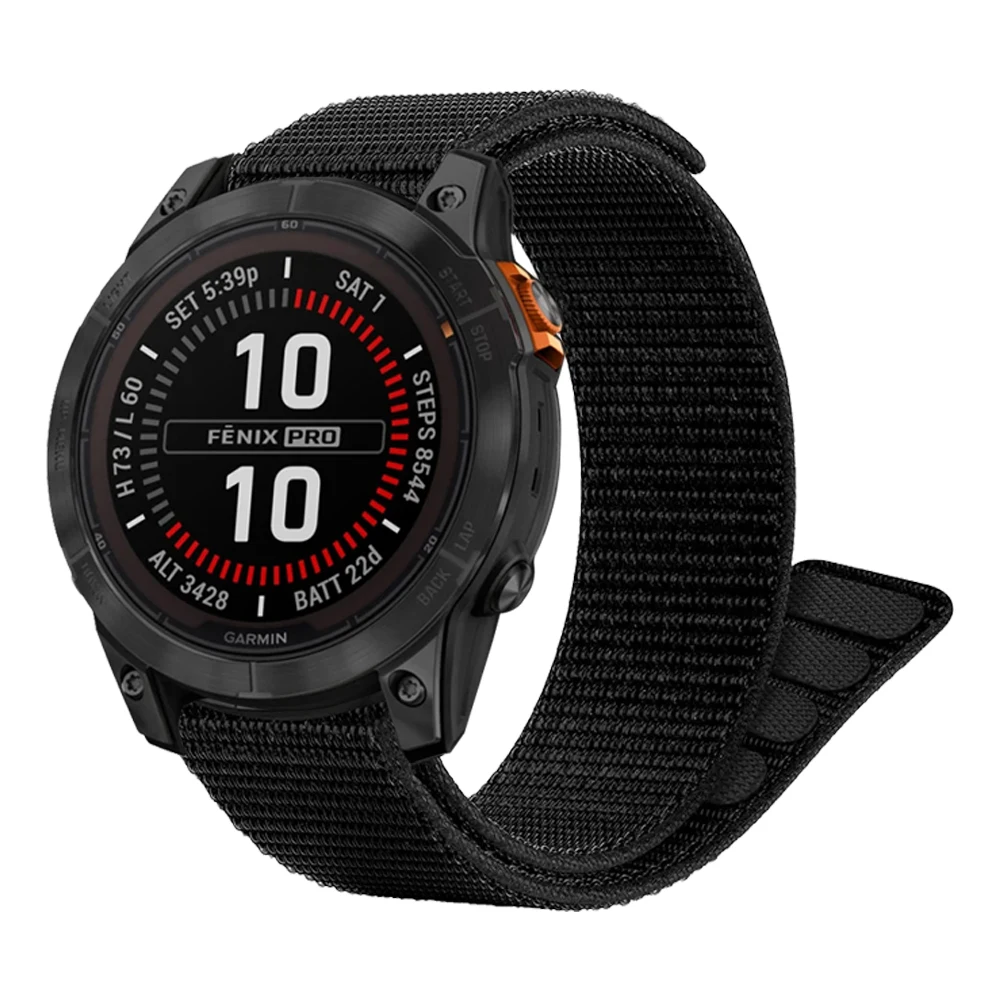Nylon Strap with Hook Loop Closure - 22mm 26mm Adjustable Watchband