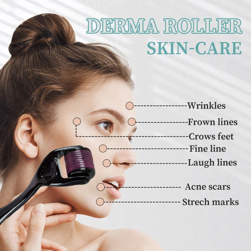 540 Facial Beauty Roller Needle 0.2mm 0.25mm 0.3mm for Hair Growth Beard Growth Anti Wrinkle Acne Titanium Needle Derma Roller 5