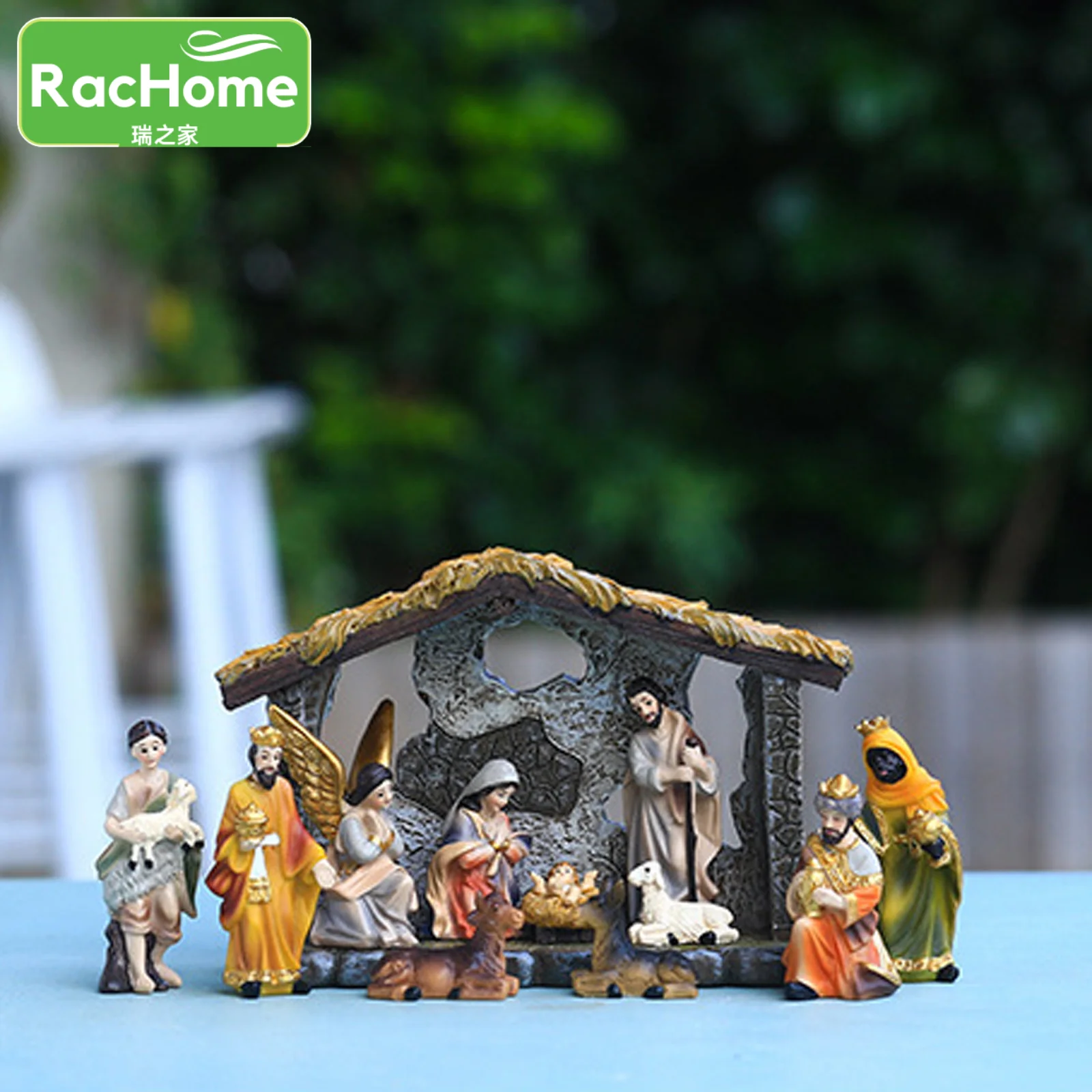 

Статуэтка из католической смолы, миниатюрный подарок на тему Рождества, детская кроватка с Иисусом