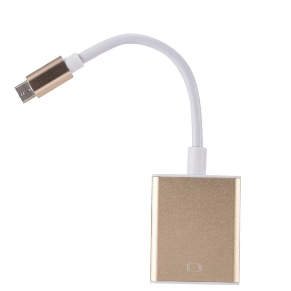 Type-C 3.1 Type C To VGA Adapter Converter Slim Design 10Gbps 24pin Connector Mini Size HD for Tablets/Monitor/Projector/TV