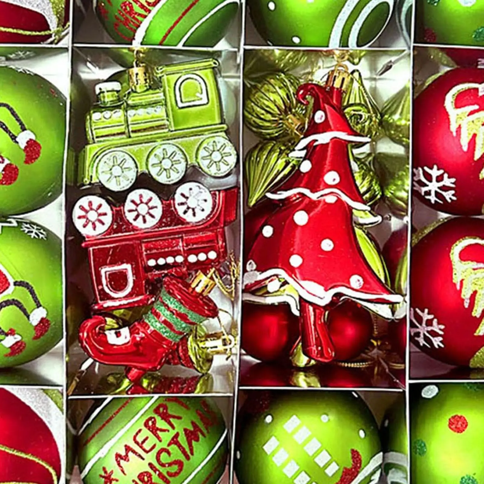 Christmas Ball Ornaments,Christmas Tree Decor Pendants Elegant Hanging Xmas Tree Ball Ornaments for Holiday Party Decorations