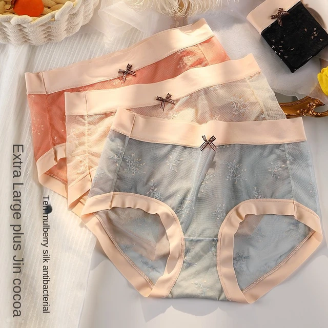 XL-3XL Women's Underwear Panty Woman Briefs Sexy Lace Panties Plus Size  Fashion Girl's Mid Rise Underpants Female Lingerie