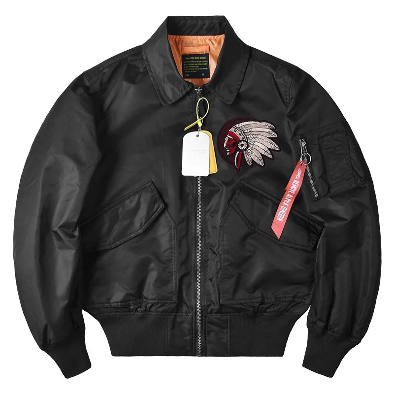 New Alpha Martin Fashion Flight Jacket Giacca Tattica Militare Da Uomo Primavera Autunno Cappotto Da Baseball Ricamato Con Testa Indiana