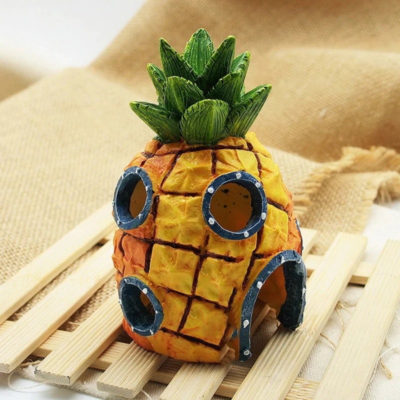 Fish Tank Decorations Aquarium Decoration Landscaping Accessories Fish Tank Aquarium Decoration Cartoon Character Pineapple House