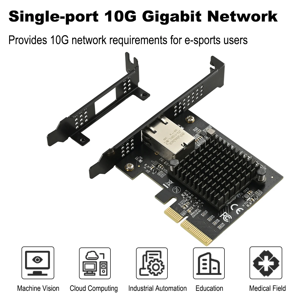 10Gbps AQC113 PCIE To Single Port RJ45 Network Card 1G/2.5G/5G