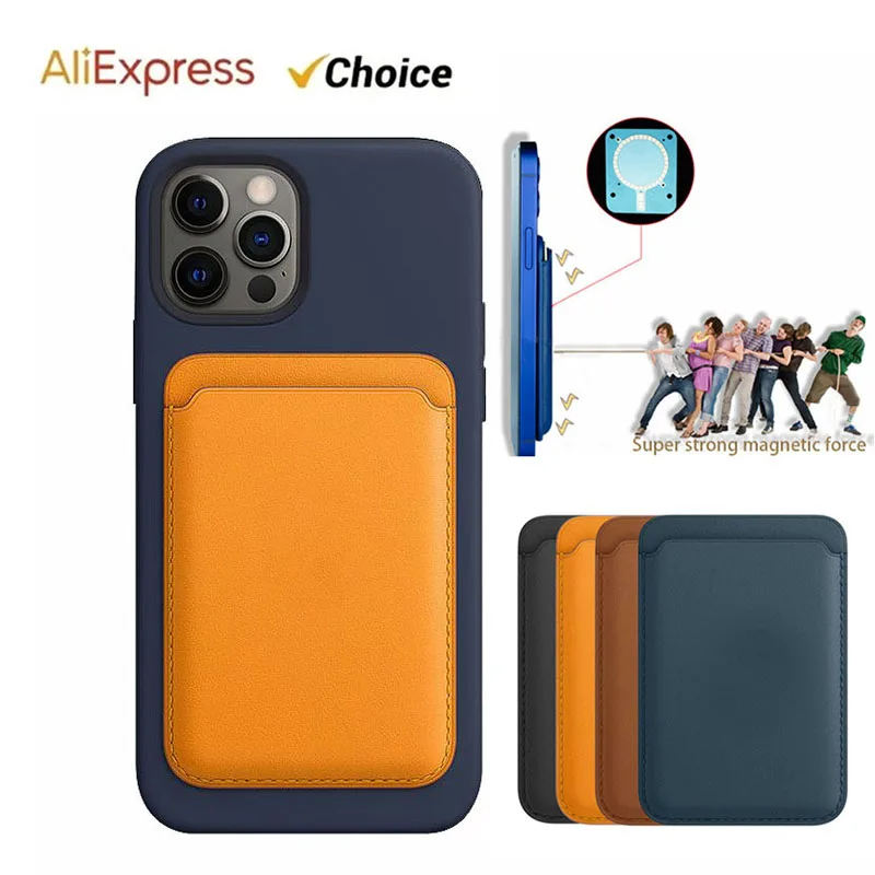 Роскошный чехол для iPhone 15 14 Plus 13 12 Pro Max Mini Serise Магнитный кожаный держатель для карт кошелек для Apple Magsafe чехол аксессуар