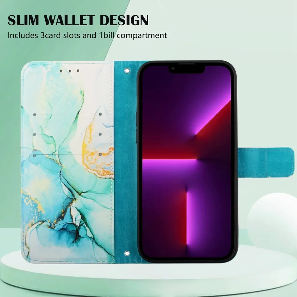 Book Fashion Case For Coque Xiaomi Redmi Note 9 9s 10 10s 11 11s 11E 12S 12 Pro Plus 5G Marble Color Wallet Protect Cover #EEA