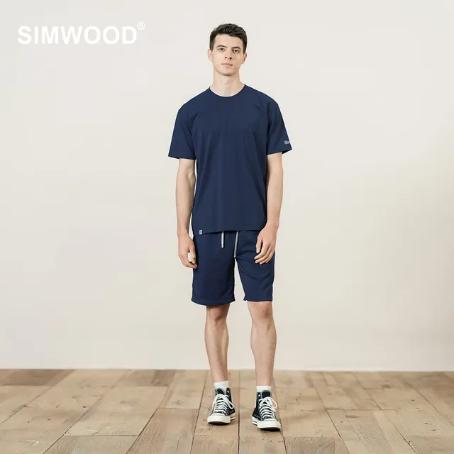سيموود 2022 ، بدلة رياضية صيفية للرجال جديدة ، ملابس 2 قطعة ، قمصان قصيرة الأكمام ، قمصان وشورت ، مجموعة الركض ، بدلة رياضية