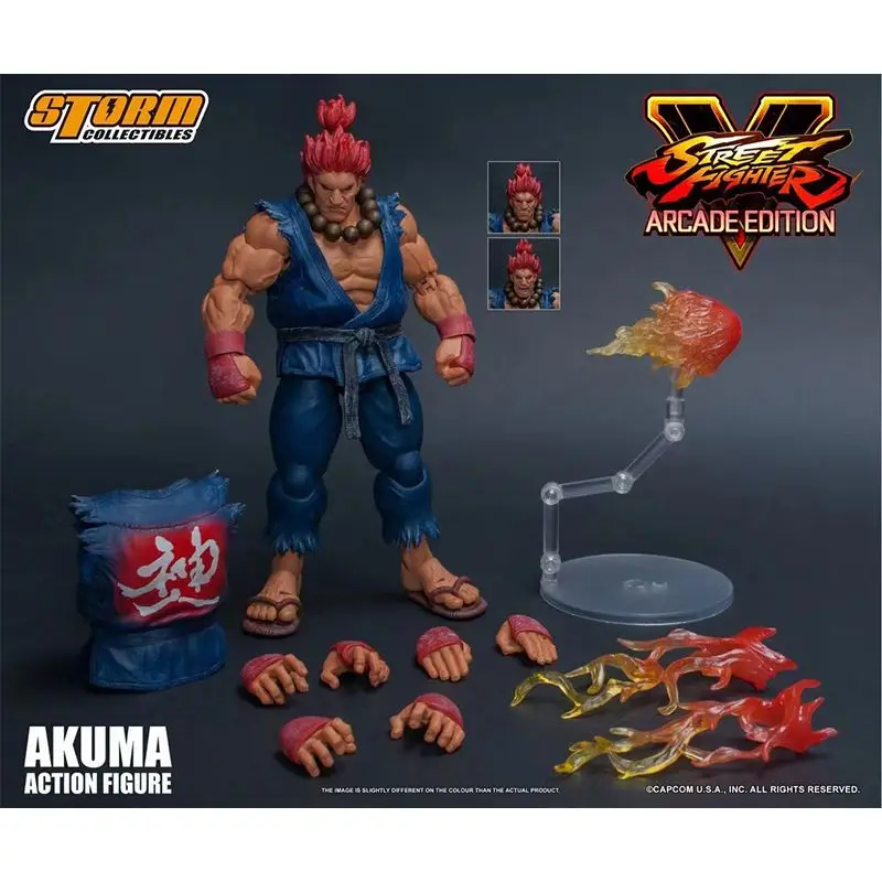 

Original Storm Toys 1/12 AKUMA Redhead GOUKI Street Fighter Soldier In Stock Anime Action Collection Figures Model Toys