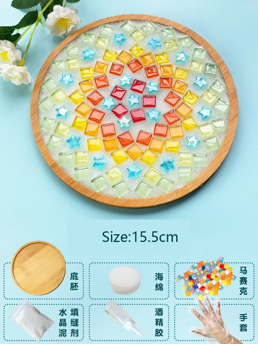Handmade Bamboo Mosaic Coasters DIY Craft Kit