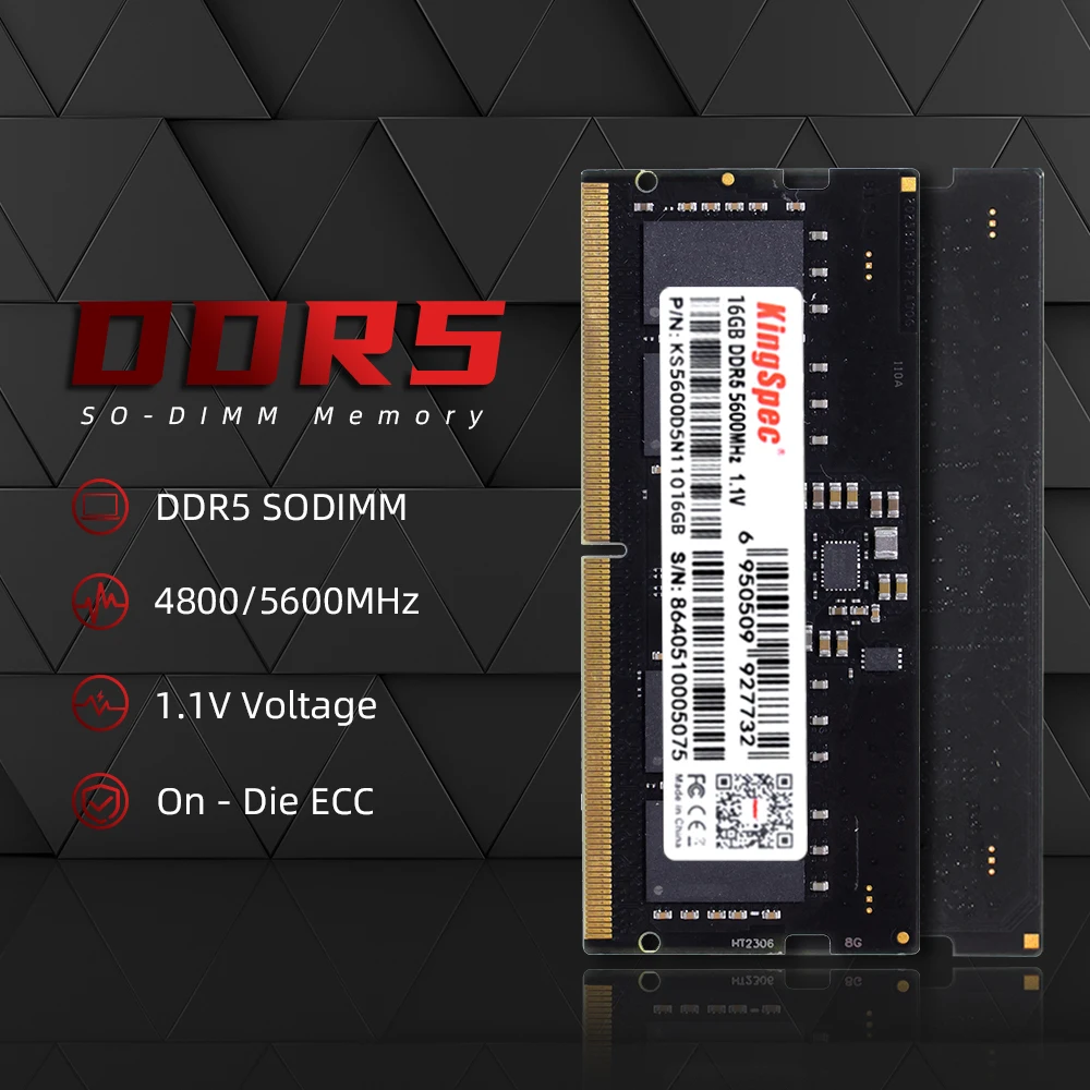 KingSpec RAM 16GB 32GB DDR4 3200MHz DDR5 4800MHz 5600MHz SODIMM