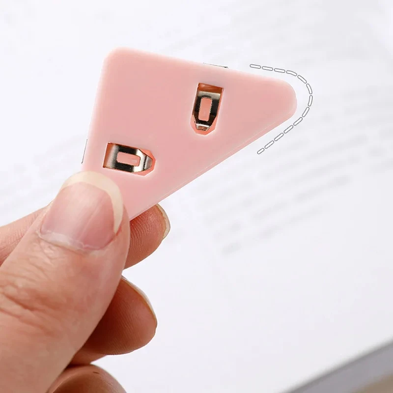 20Pcs Creative Triangle Clips Bill Clip Book Paper Corner Binder Clip for Desk Storage Shelf Office Stationery Desktop Organizer 5