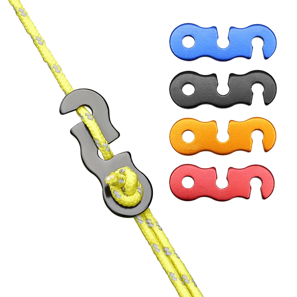

10pcs Adjustable Camping Tent Cord Rope Buckle S Type Tensioners Fastener Kit Outdoor Camping Tents Securing Accessories