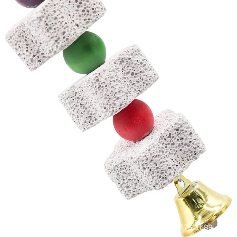 Chicken chewing toy parrot grinding stone calcium supplement stone hamster rabbit flower grinding tooth string bird toy