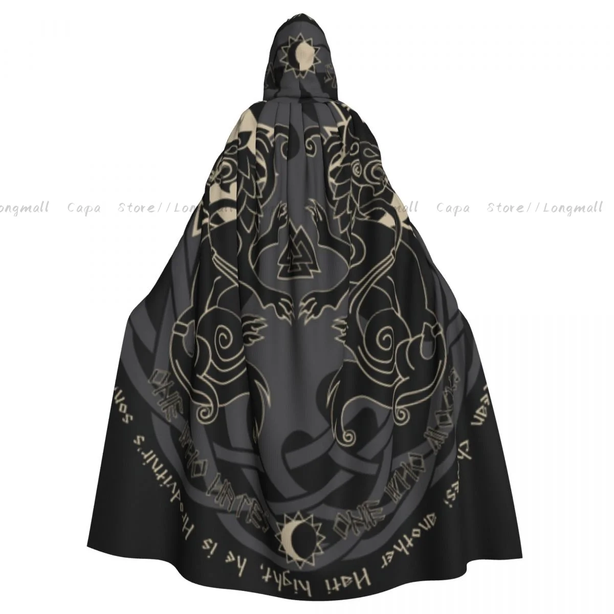 

Witch Cloak Wolves From The Heart Of Nordic Mythology Halloween Cosplay Costume Unisex Adult Cloak Retro Ages Cape