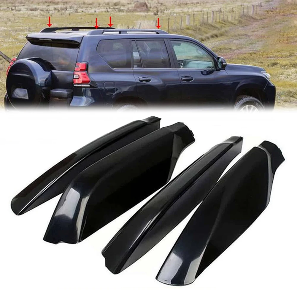 4pcs Roof Rack Rail End Protection Cover Cap Roof Rack Cover Roof Rail Rack Cover for Toyota Land Cruiser Prado 150 2010-2023