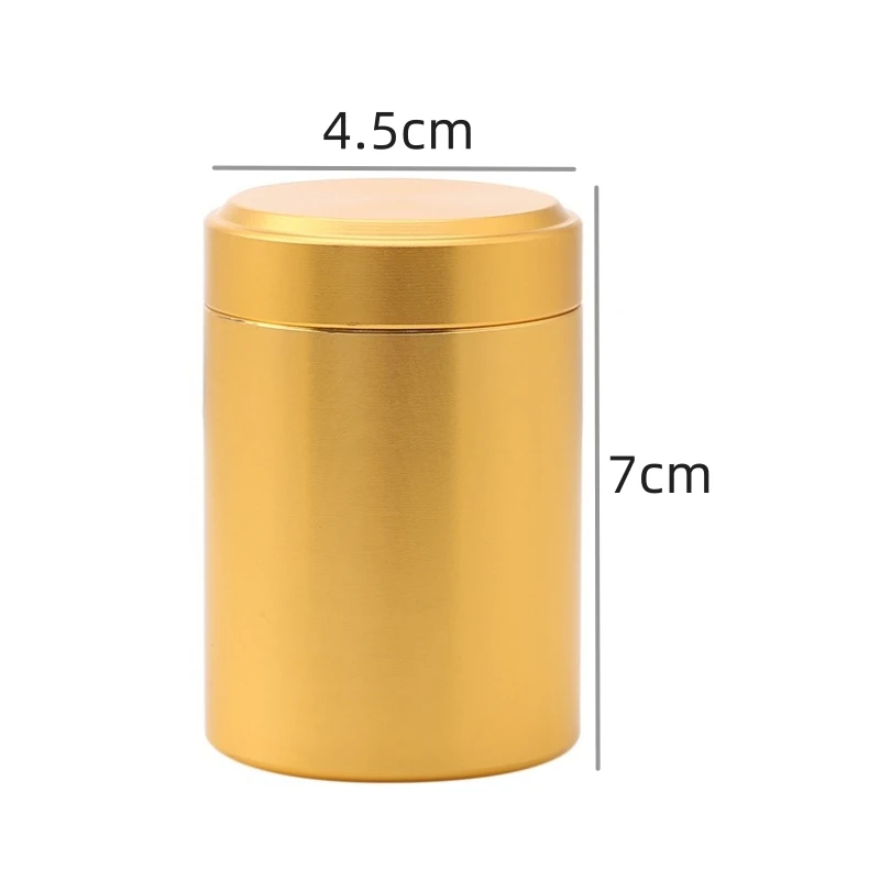 Airtight Smell Proof Container Aluminum Herb Solid Color Stash Jar Tea Coffee Storage Box Tea Box