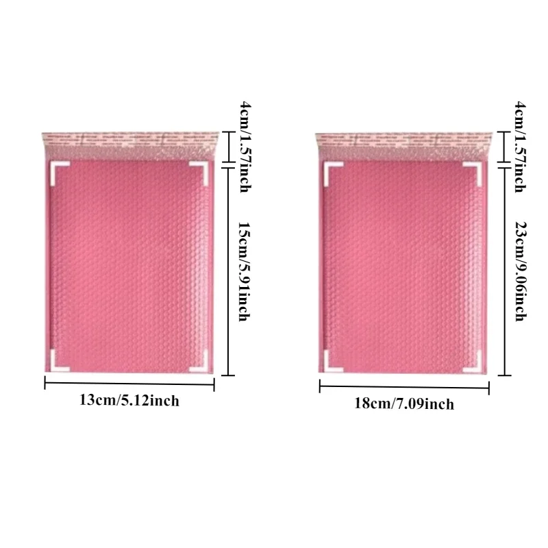 20pcs Colorful polyethylene bubble mailers self-sealing padded envelopes gift bags pink courier punching bags 2