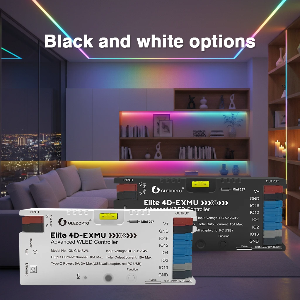 รูปสินค้า ตัวควบคุมแสงอัจฉริยะ ESP32 WLED 4 ช่องควบคุม