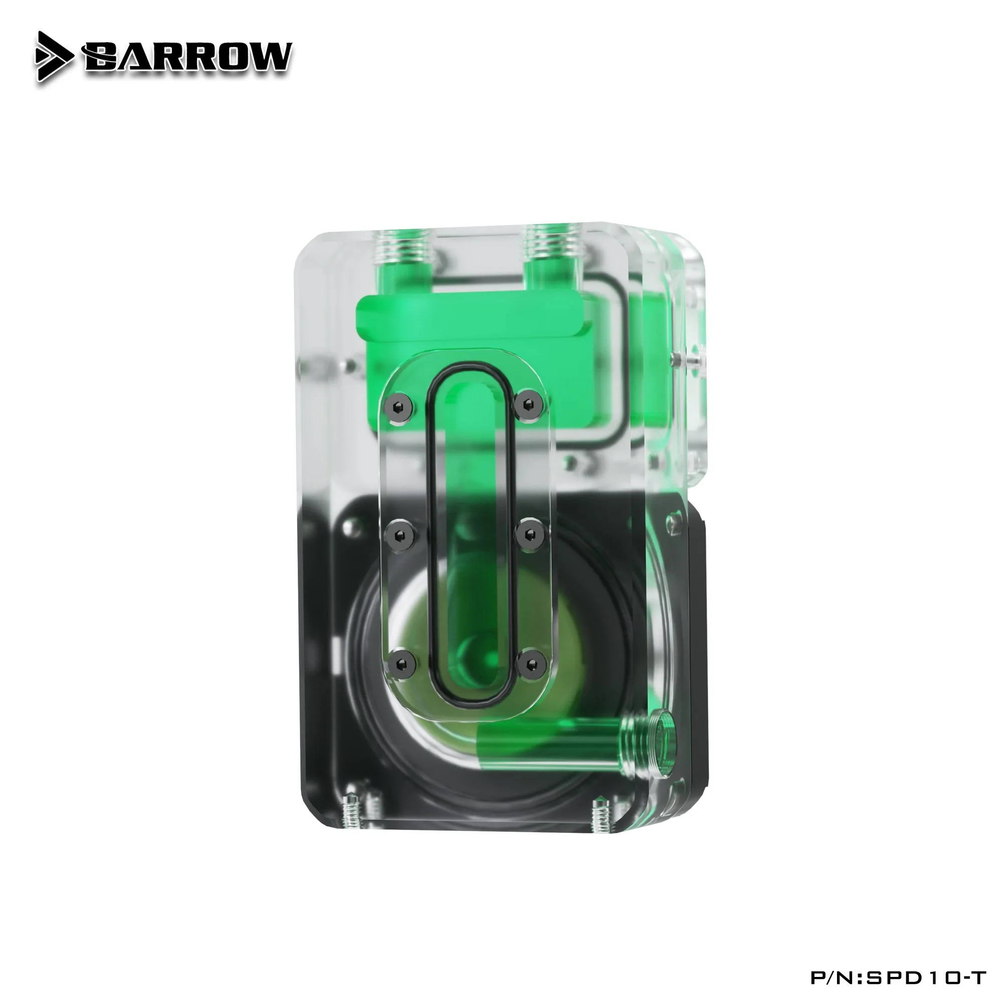 

Barrow ITX Computer Case Small Pump Reservoir Combinat,Mini Water Tank For Split Liquid Build,G1/4",White,Black ,SPD10-T