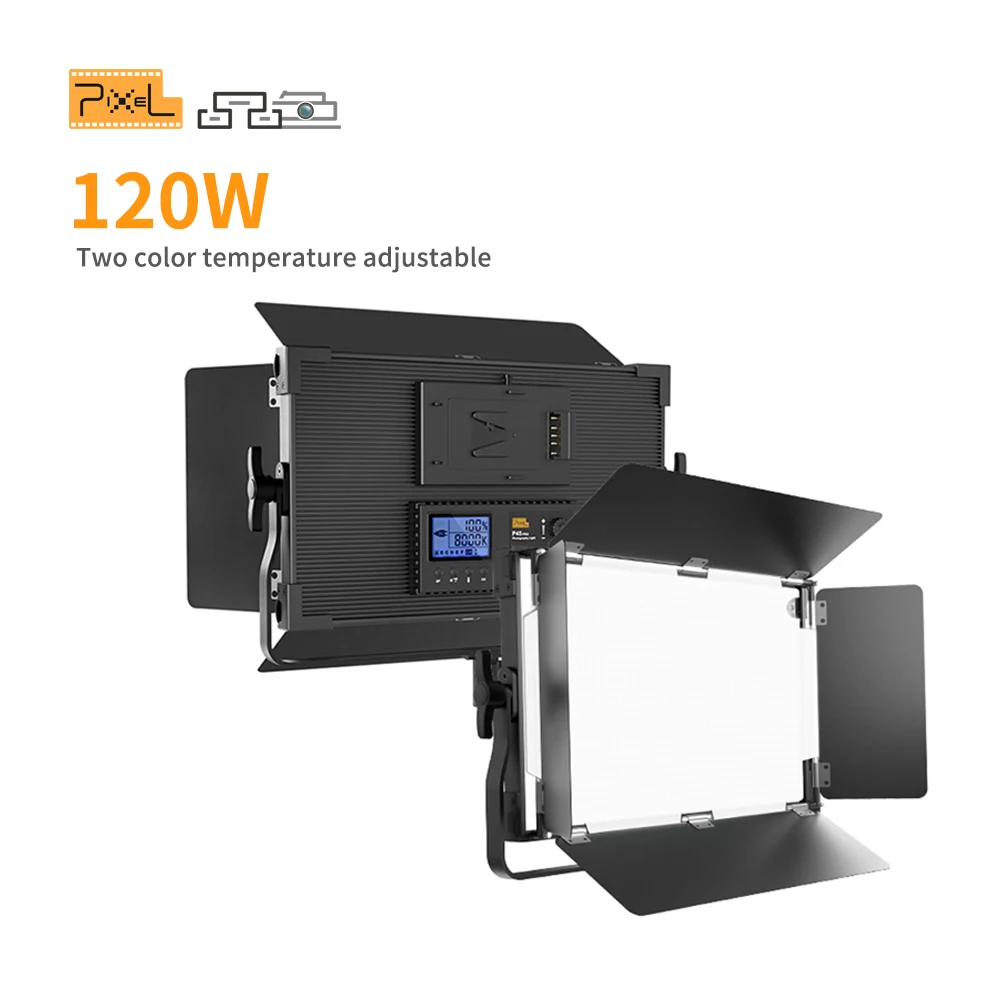 

Pixel P45pro 120W Photo Studio Light High Power Dual-color LED Studio Light 3000K-8000K Fill Lamp For Video Shooting