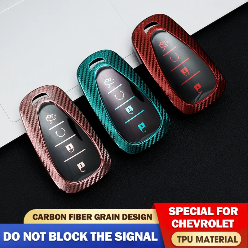 

Carbon Fiber Pattern Car Key Case for Chevrolet Series Maribao XL Key Protection Cover Key Decoration Auto Accessories
