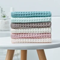 1Pcs Waffle Soft Face Towels for Adults Plaid Hand Towel 100% Cotton Face Care Bathroom Tools Sport Hair Towel 34*74cm Square 4