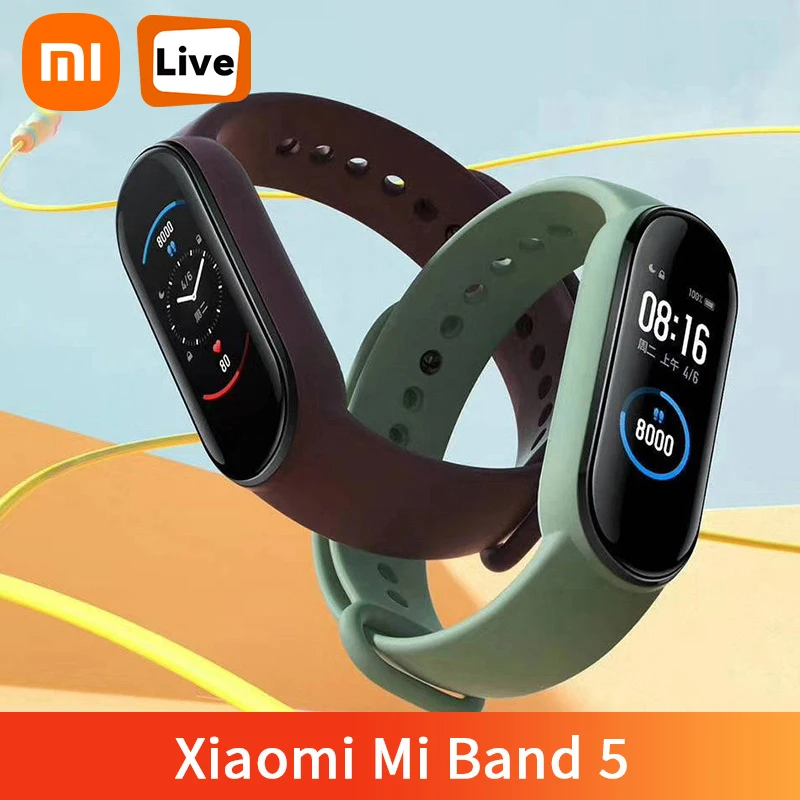 Смарт-браслет Xiaomi Mi Band 5 с пульсометром 4 цвета | Электроника