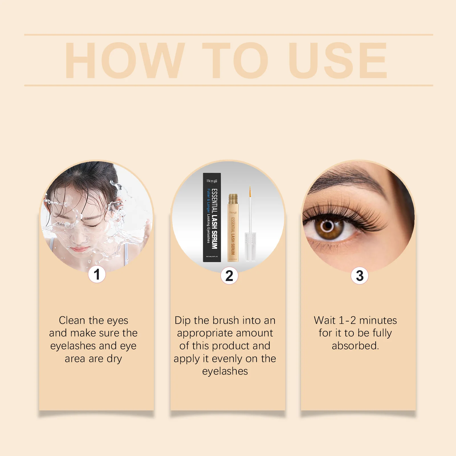 Fast Eyelash Growth Serum Natural Eyelash Enhancer Longer Fuller Thicker Curling Lash Treatment Eye Care Products Makeup