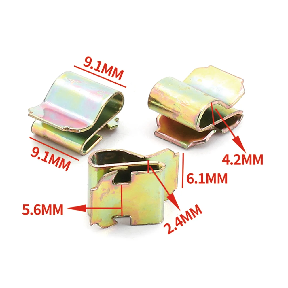 50X CRUSCOTTO BIANCO Plastica Rivetto Rivetto Clip Per Auto 6mm Foro - Foto 7