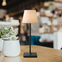 Outdoor Portable LED Table Lamp Power Bank Rechargeable Cordless Table Lights Battery Operated Dimmable LED Desk Lighting 2