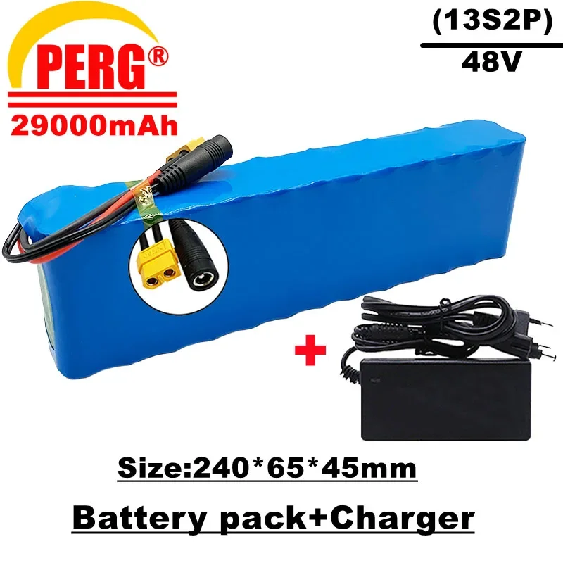 

13s2p, 29000 MAH, 48V lithium ion battery pack, 1000 watts, built-in BMS, suitable for eBike electric bicycle, sold with charger