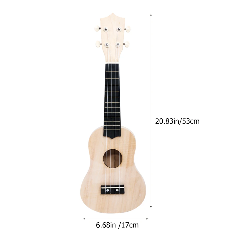 Ukulele Set Wooden Ukulele Stringed Instrument for Beginner Musician Supplies 53.00X17.00X4.00cm Soprano Ukulele Beginner Kit Gig Bag