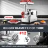 3 Speed Meat Grinder Heavy Duty: Built-in Storage Box, 2 Blades,4 Plates 2