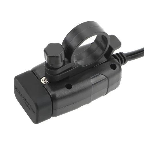 차량 장착 오토바이 고속 충전기, 모토 액세서리, QC 3.0 듀얼 USB 충전기, 디지털 전압계 어댑터, 방수 방진 4