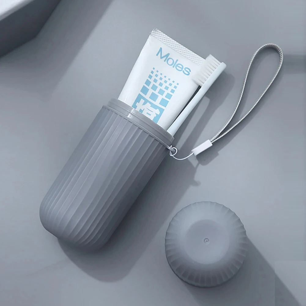 Toothbrush Holder Travel Portable Toothbrush Cup Bathroom Toothpaste Holder Storage Case Box Organizer Travel Toiletries Storage Cup