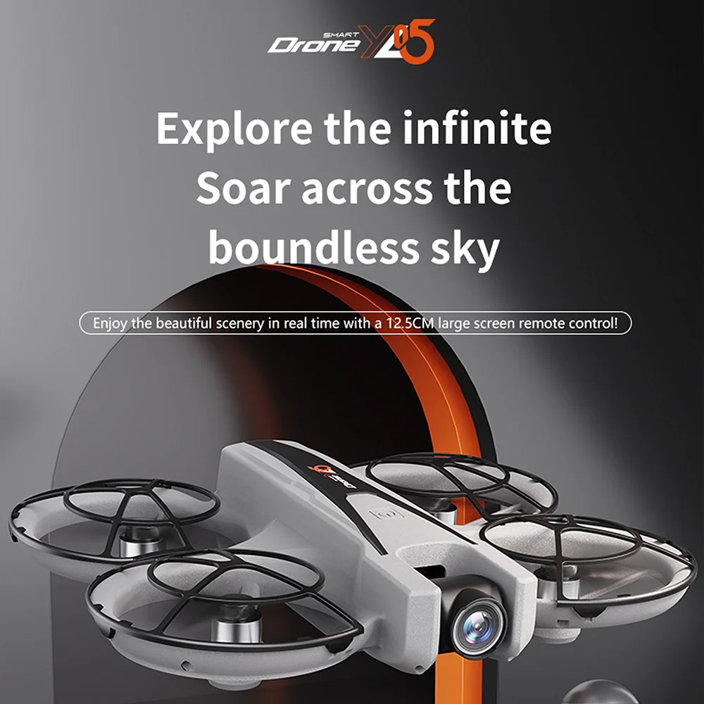 New Professional Drone YL05 HD dual camera FPV WiFi optical flow hover remote control with display quadrirotor toy gift for chil