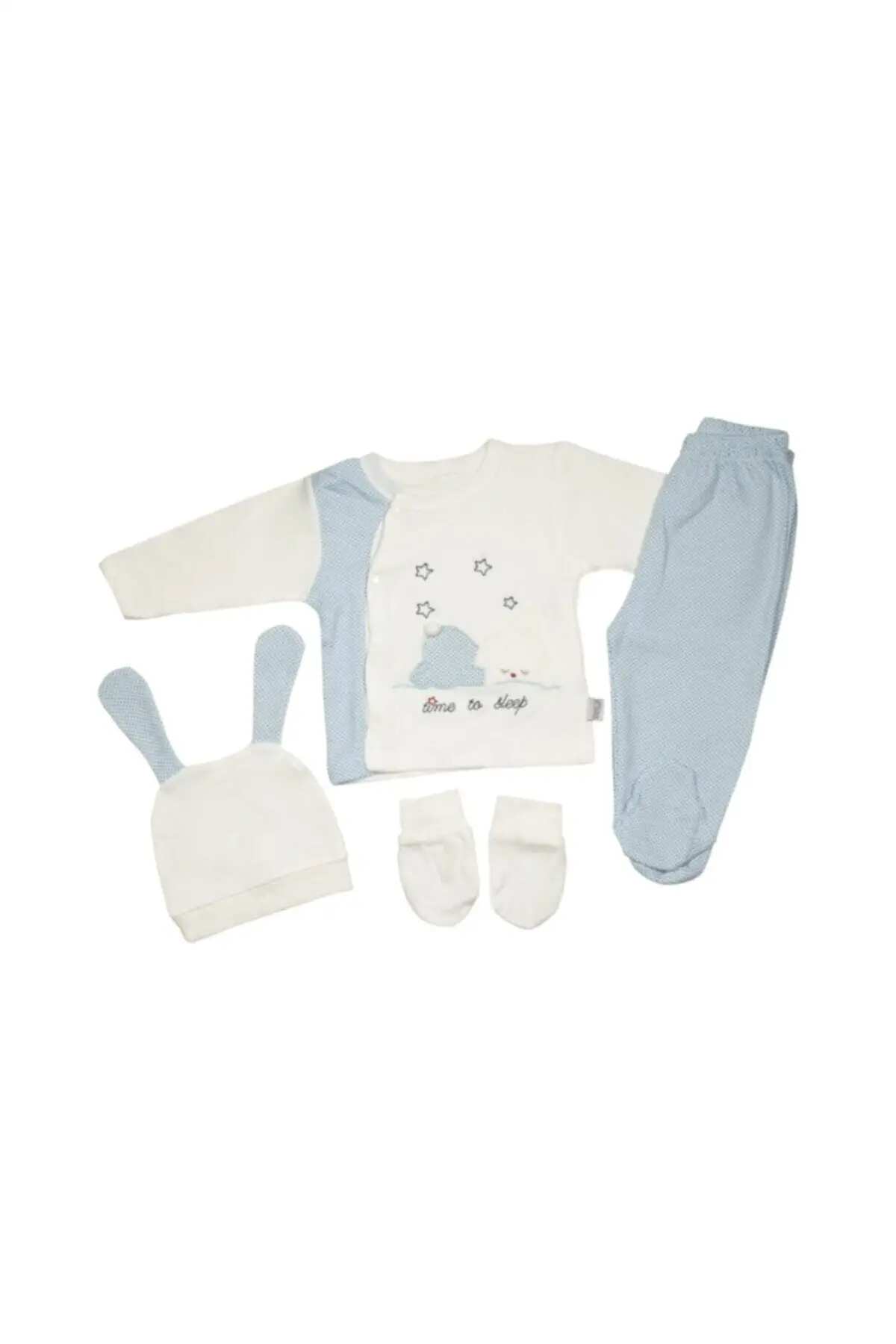 

Baby Boy Baby 5 Pieces 0-3 Months Hospital Exit Set 100223 Printed Cotton 5 Blue Outlets Clothing