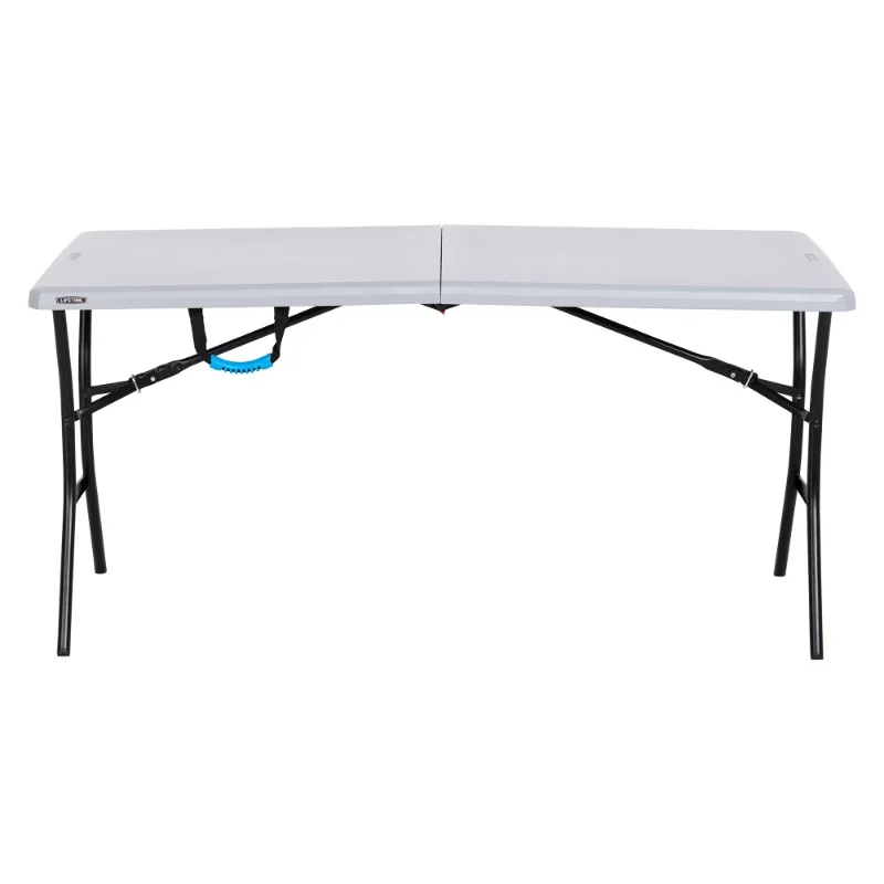 Description Picture 3 of item5-Foot Fold-in-Half  Table, Gray (80861) office desk  study desk  computer desk  wood desk  office table
