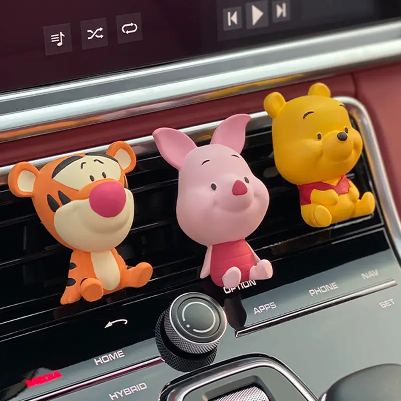 

Pooh Bear Kawaii Car Perfume Aromatherapy Air Conditioner Vent Car Balm Accessories Ornament Car Decoration Supplies Gift