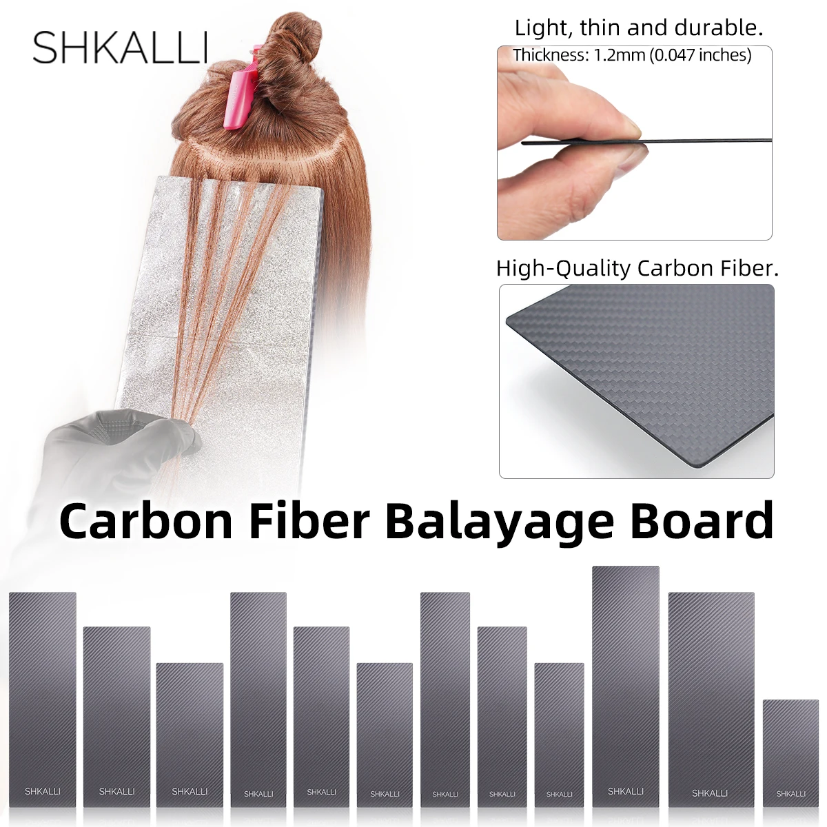 Professional Carbon Fiber Balayage Board for Barber Hairdresser Design Styling Tools Accessories and Hair Coloring Dyeing Board 2