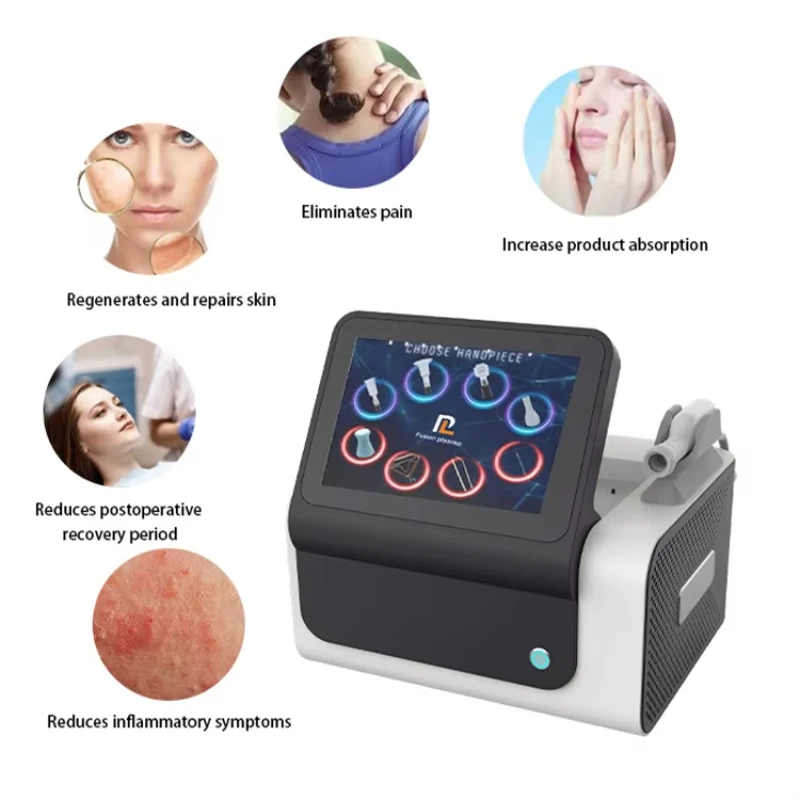8 in 1 Fusion Plasma Cold Warm Ozone Plasma Lifting Skin Tightening Acne Remove Ozone Machine