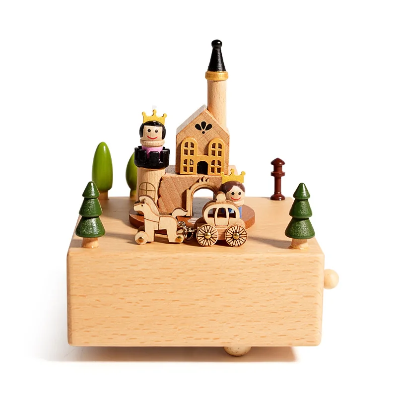 Wooden Handmade Music Box Carousel Toy for Kids