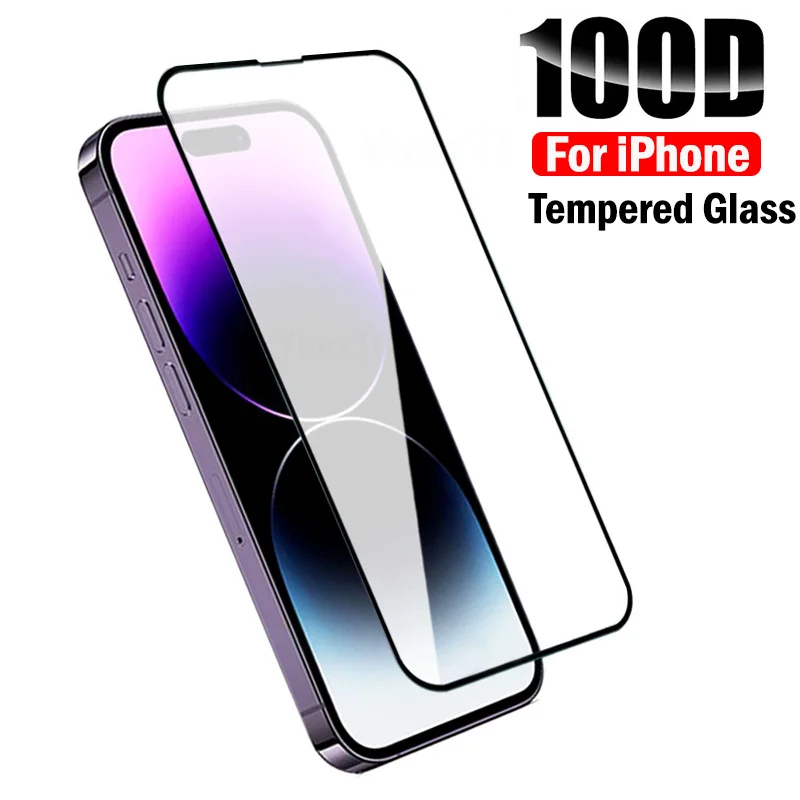 Full Cover Tempered Glass For iPhone 11 12 13 14 15 Pro Max Screen