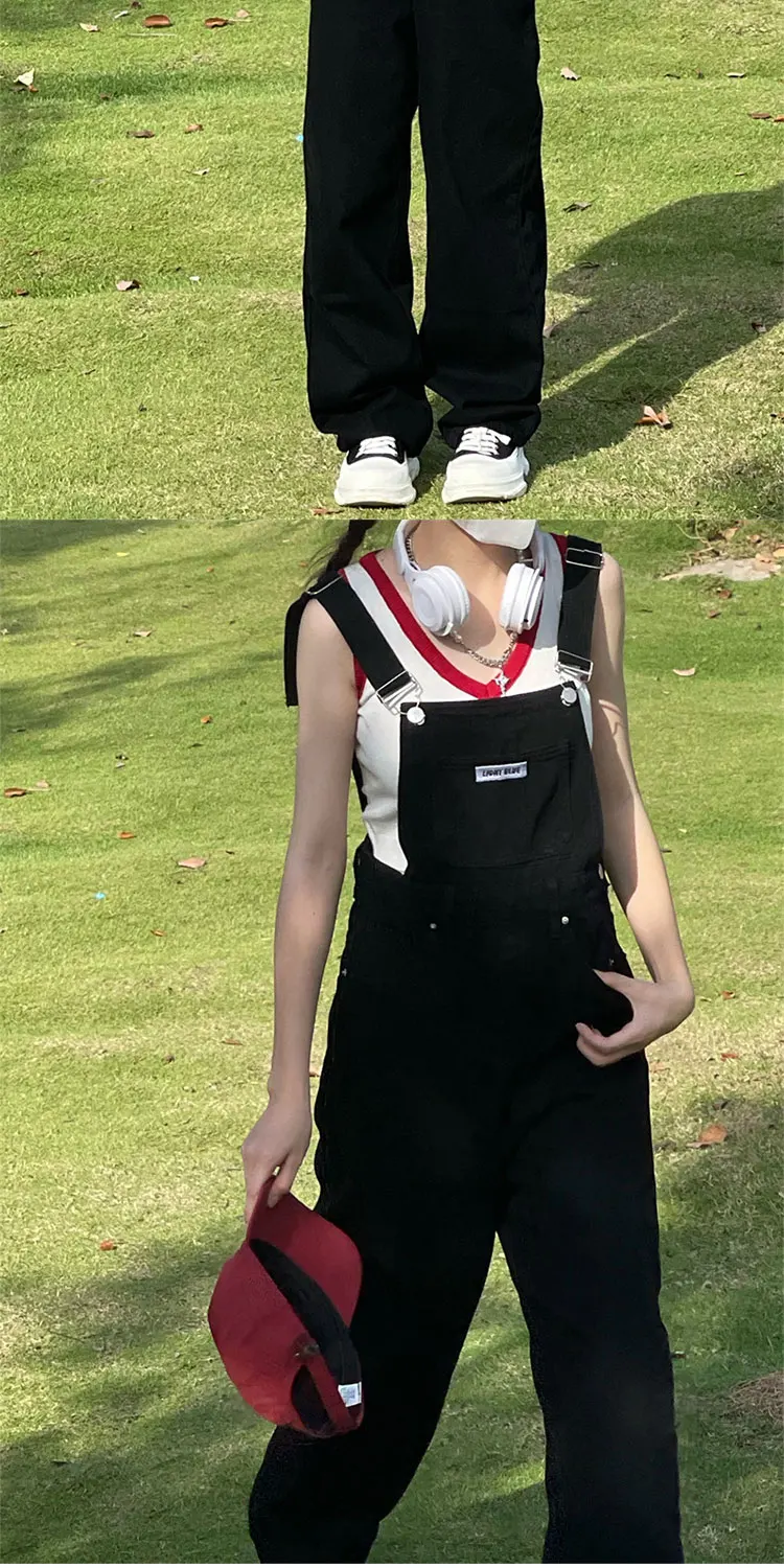 Schlankmachende, bodenlange Overalls für Damen, Sommer, dünne, hoch taillierte, weit geschnittene Hosen, modisches, altersverjüngendes Design – Detail 16