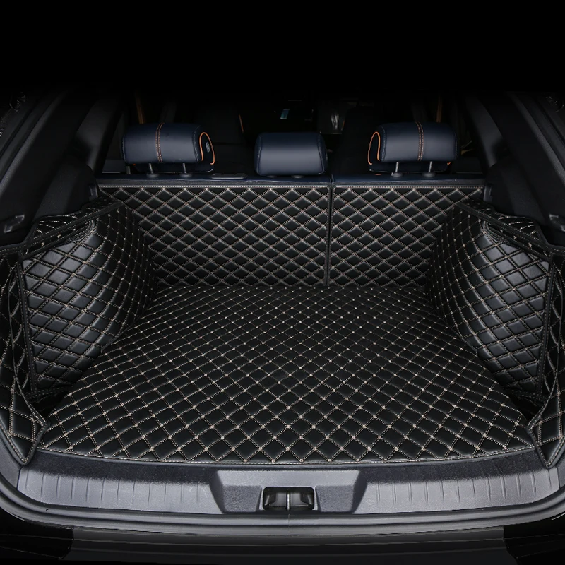 Auto Lederen Stoelhoezen voor Skoda Kodiaq/Karoq/Skoda Fabia 2007-2022 2023 2024 2025, Antislip Waterdichte Ademende Zitkussenbeschermer Accessoires,Coffee