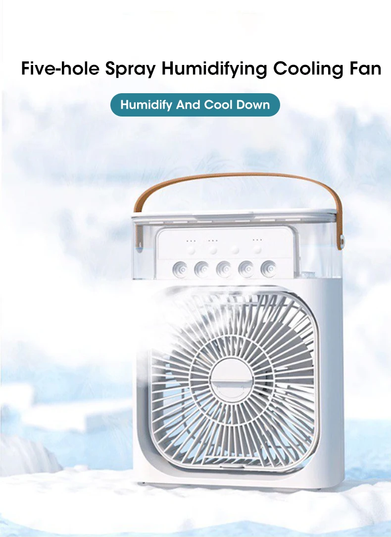 Description Picture 2 of itemSummer Portable Fan Air Conditioners USB Electric Fan LED Night Light Water Mist Fan 3 In 1 Air Humidifie For Home